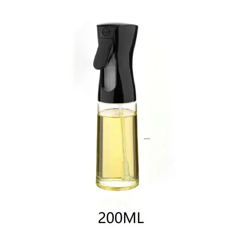 Black spray bottle filled with yellow liquid, labeled '200ML', displayed on a clean white background