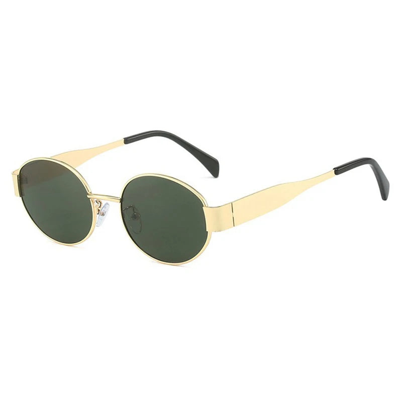 Vintage style sunglasses – gold frame and brown lenses for summer fashion