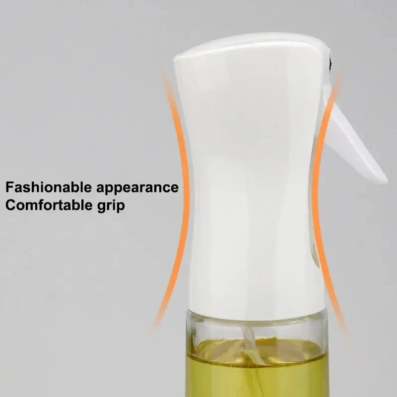 "White bottle filled with clear liquid, placed on a neutral gray background, suitable for kitchen or cosmetic use."