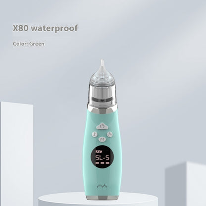 
"Green electronic device labeled 'X80 waterproof', displayed on a light gray background, highlighting its water-resistant feature."