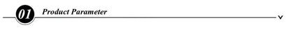 Text 'Product Parameter' with a bullet point on a white background