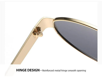 Retro Oval Sunglasses for Women—Metal Frame, Vintage Style, Celebrity Look